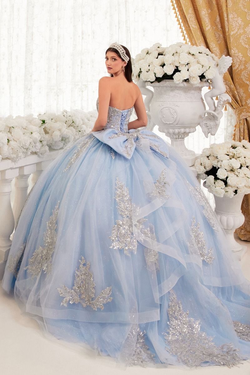 Quinceañera gown fitting at the boutique